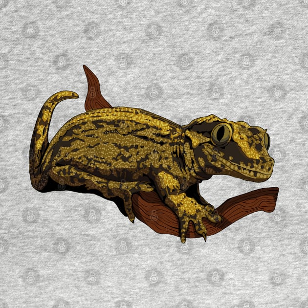 Drawing - gargoyle gecko by Modern Medieval Design